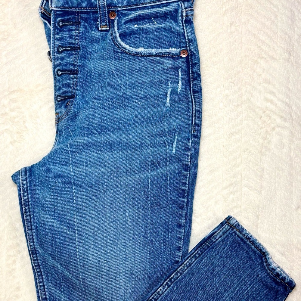Abercrombie & Fitch Curve Love High-Rise Button Fly Skinny Jeans – Size 25